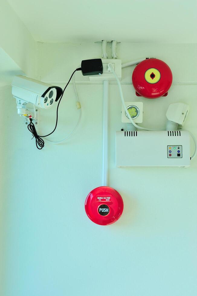 Fire Alarm near door fire with cctv photo