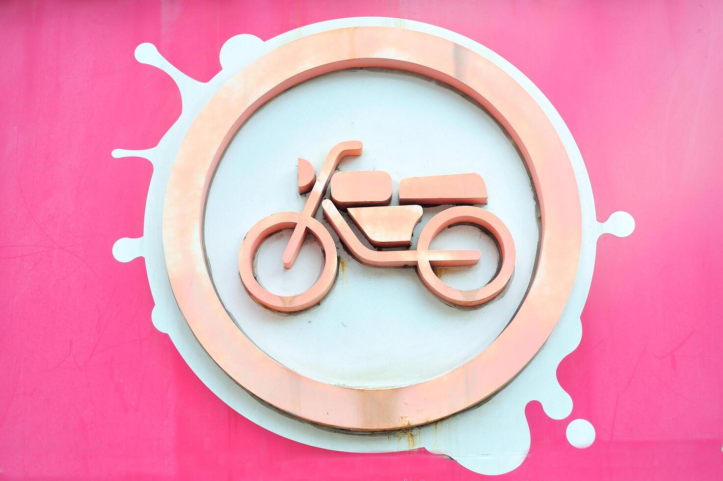 Motocycle symbol in parking place photo