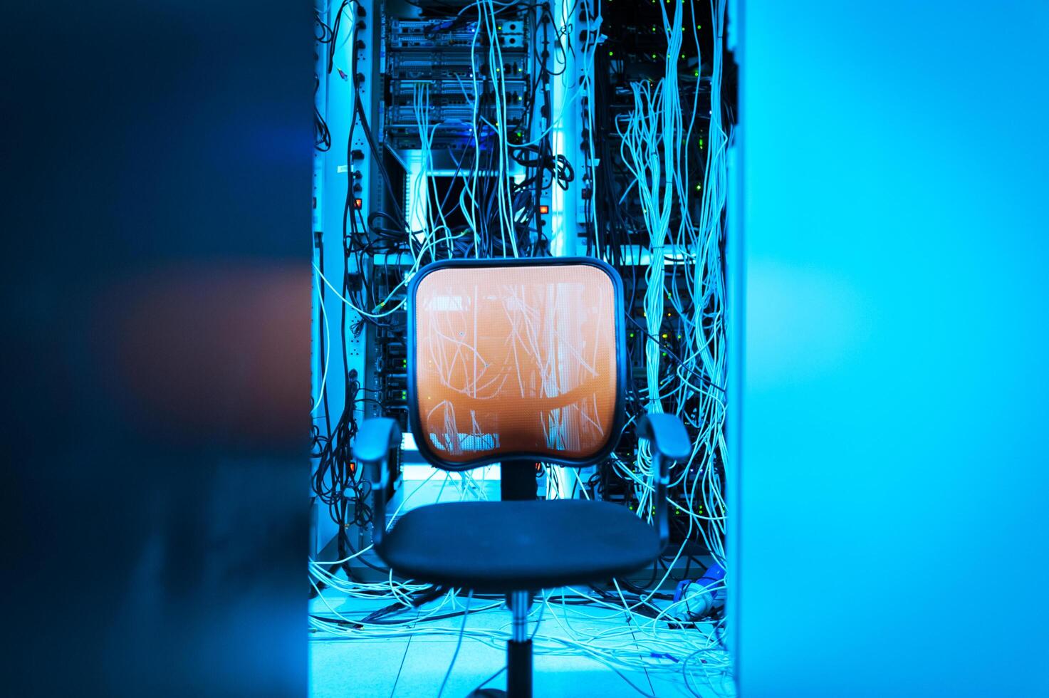 Chair in the server room photo