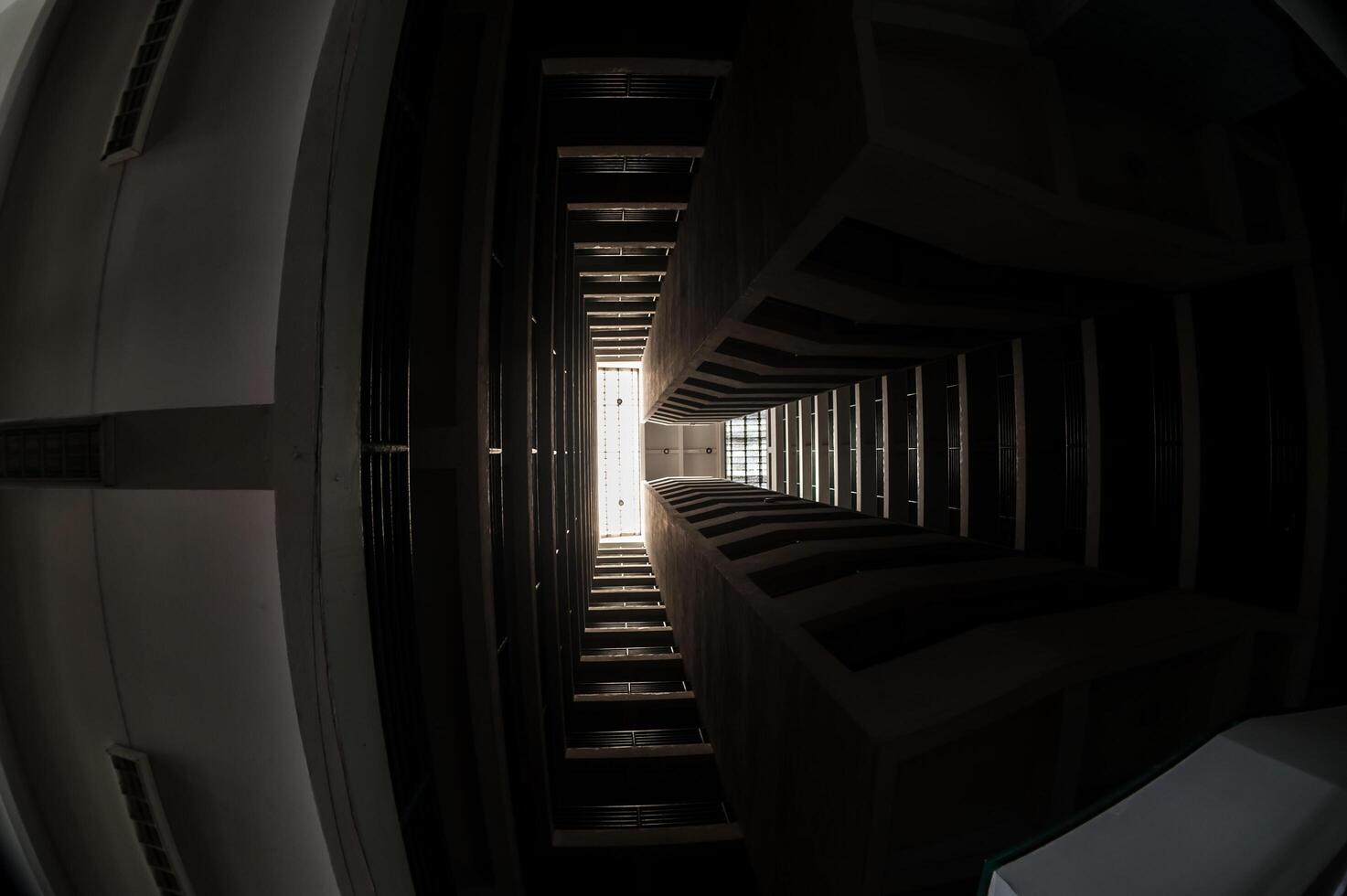Abstract Building in low light photo