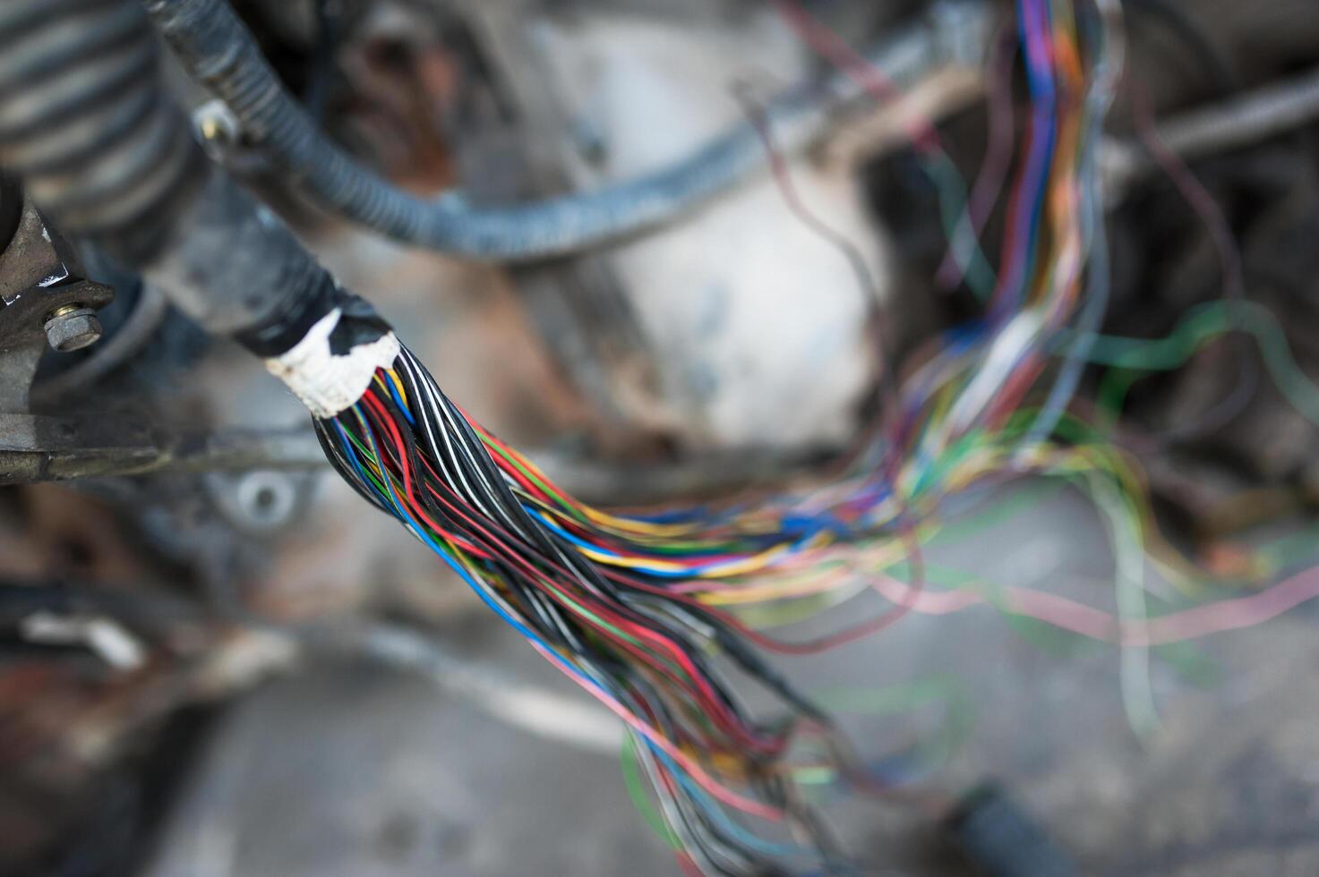 Small wire electric in soft light photo