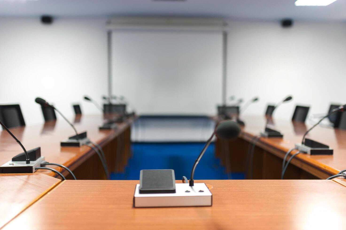 Meeting room empty no people photo
