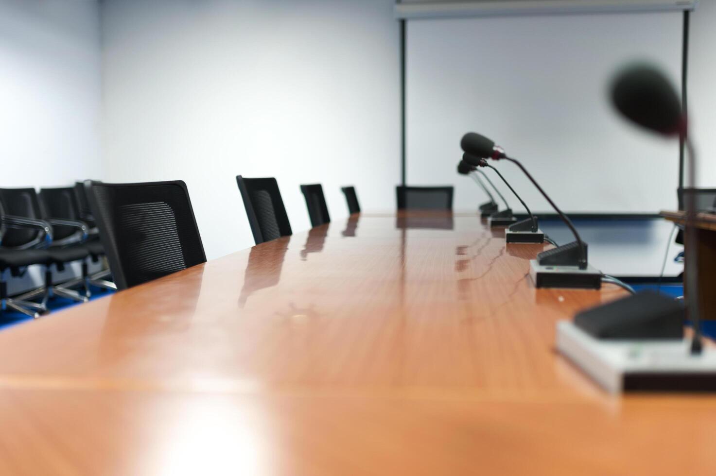 Meeting room empty no people photo