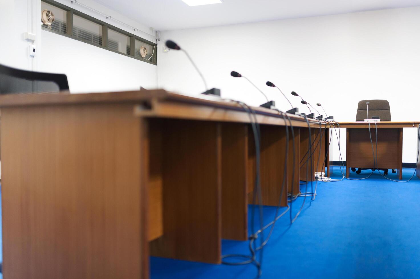Meeting room empty no people photo
