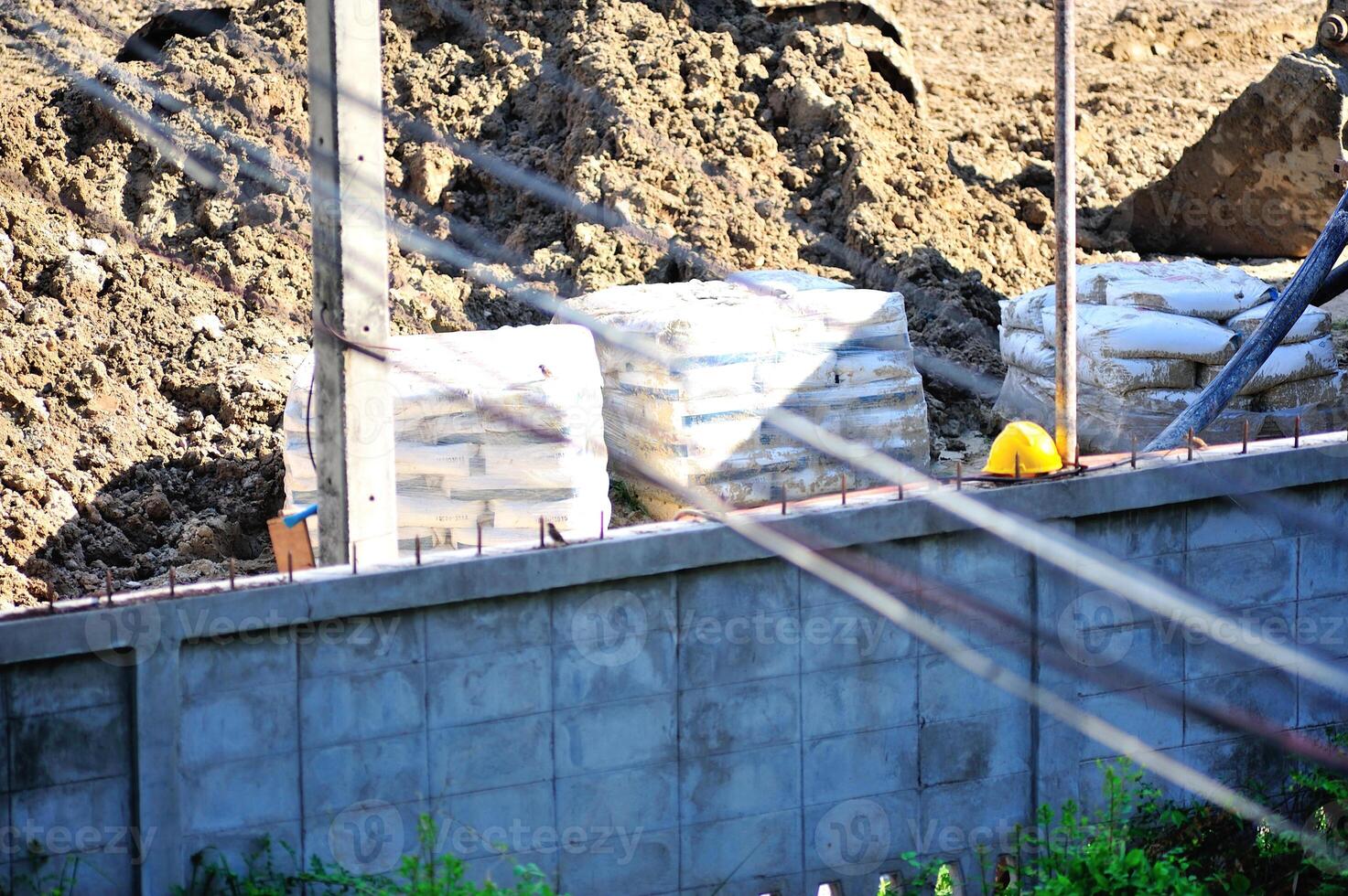safety helmet in construction place photo