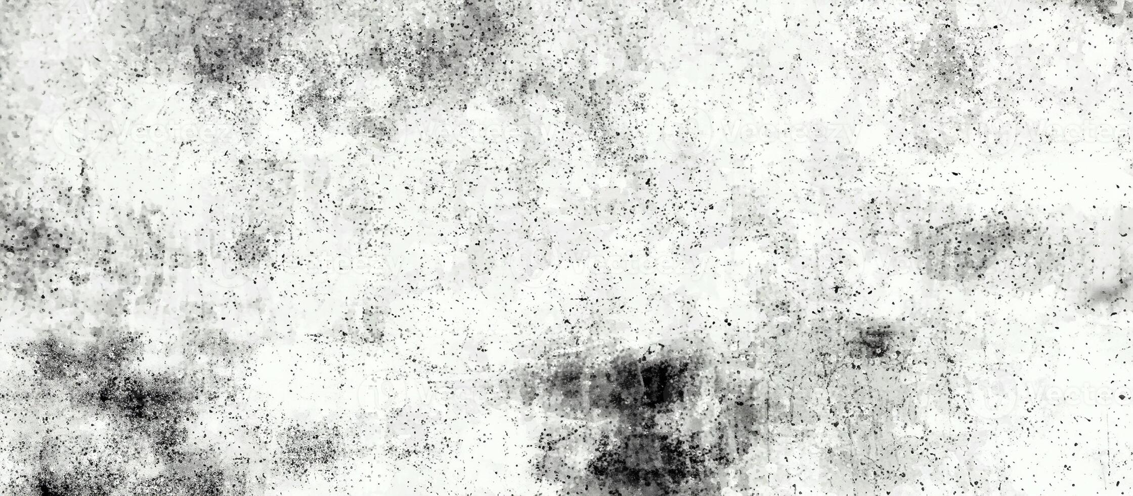 Light grunge texture with speckled noise and smudged patterns in black and white, ideal for backgrounds or overlays. photo