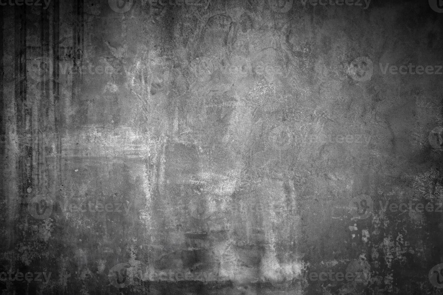 Abstract dark concrete texture with subtle streaks and grunge patterns, ideal for backgrounds or industrial-themed designs. photo