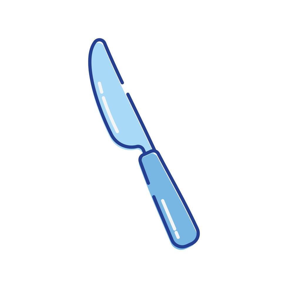 Knife Icon Illustration with bright color palette in doddle style. Perfect for festive designs, invitations, new year event, and holiday themed projects. vector