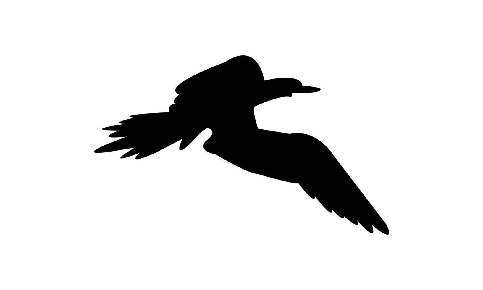 Flying Boobie Bird Silhouette Design And Illustration. vector
