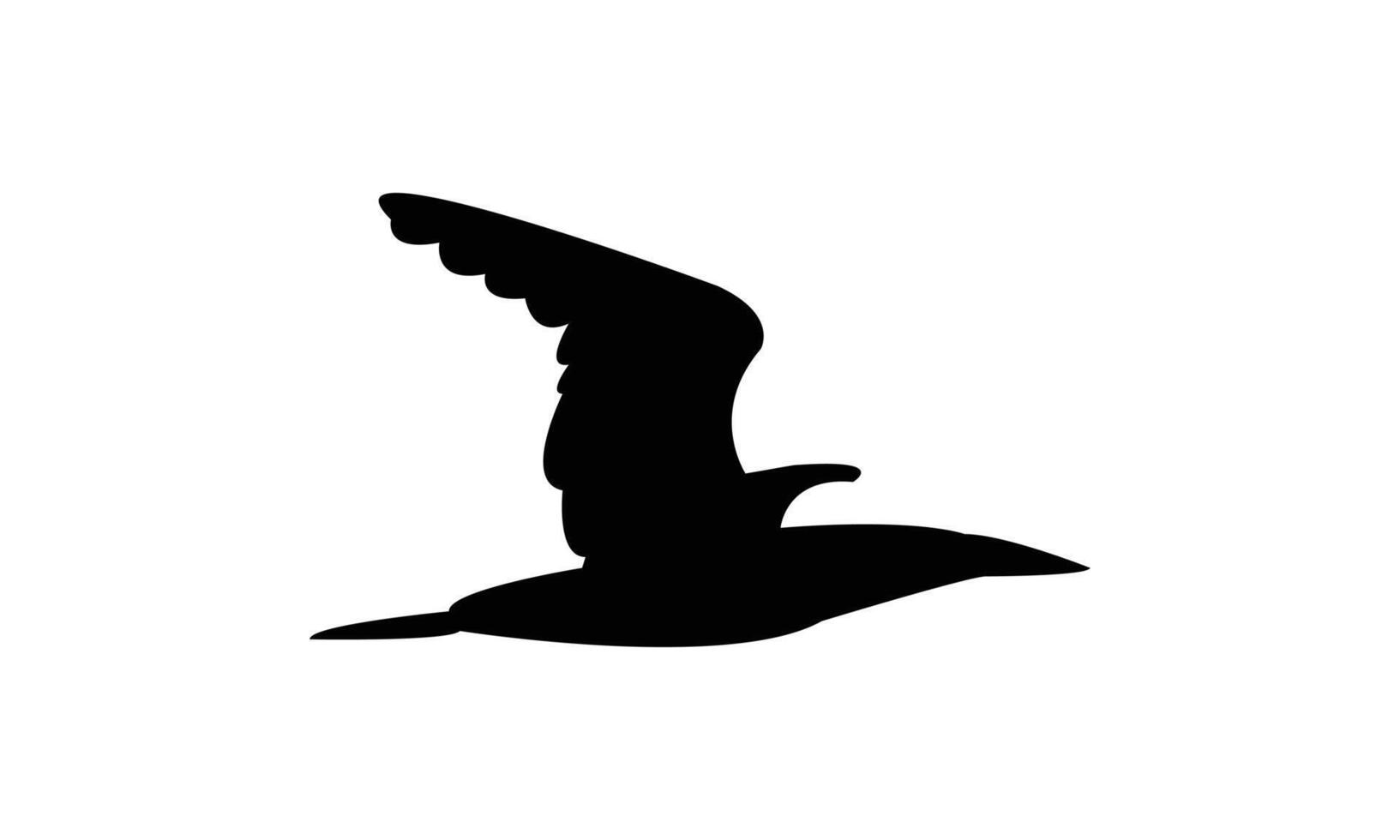 Flying Boobie Bird Silhouette Design vector