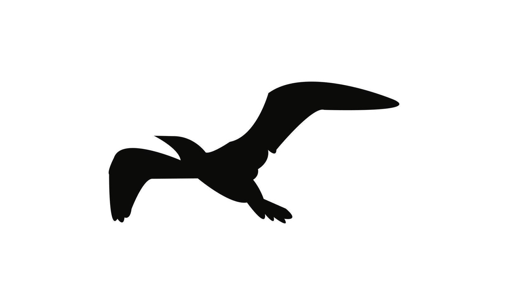 Flying Boobie Bird Silhouette vector
