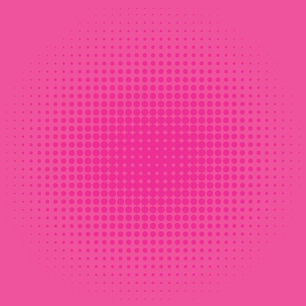 Bright pink halftone background. Halftone dots effect pattern. Background with dotted texture vector
