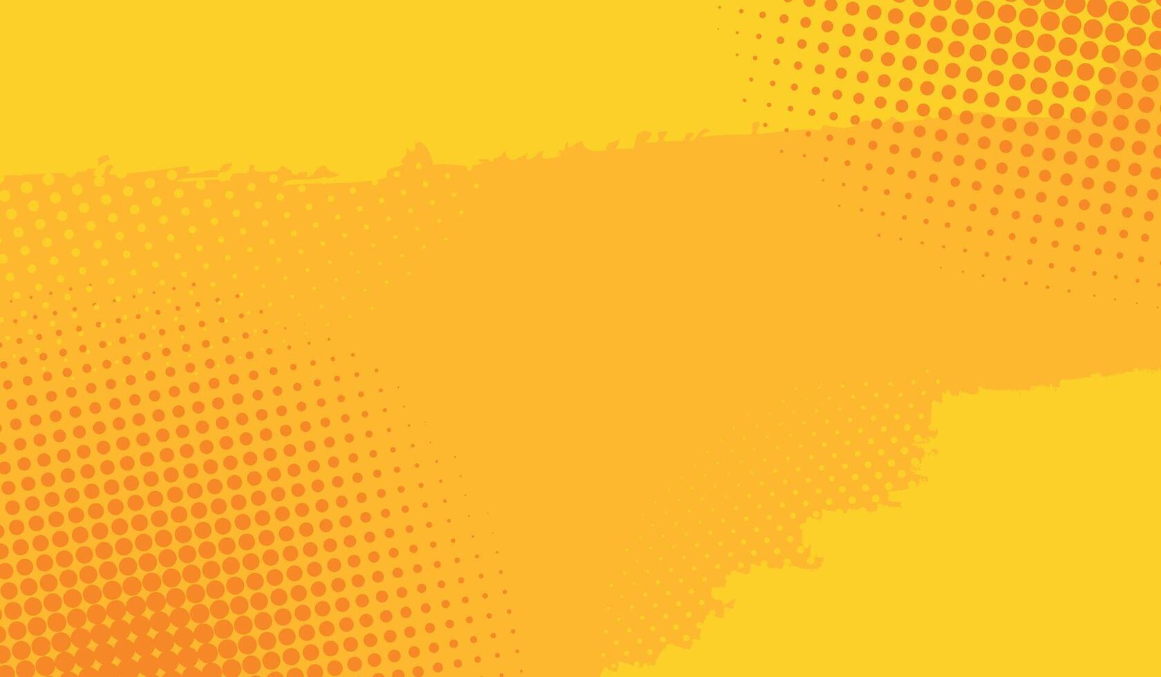 Bright orange and yellow colored halftone background. Halftone dots effect pattern. Background with dotted texture vector
