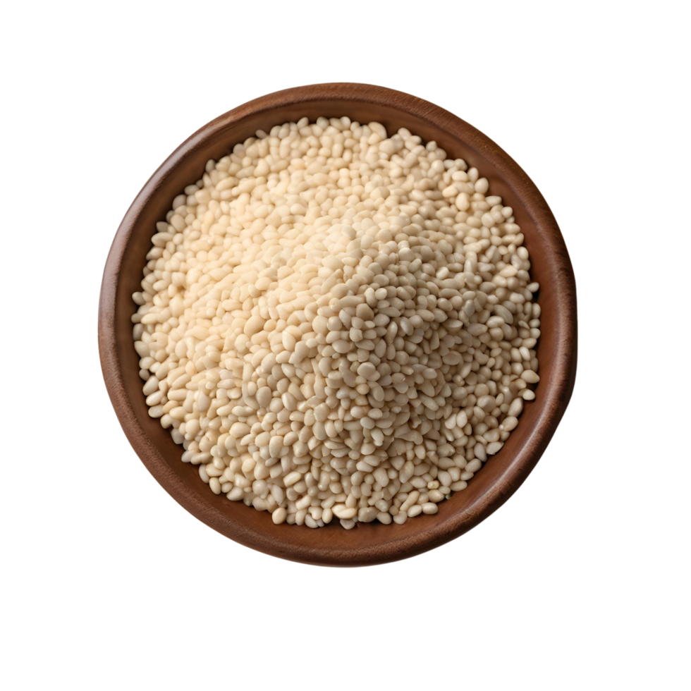 A full of sesame seeds in a bowl png