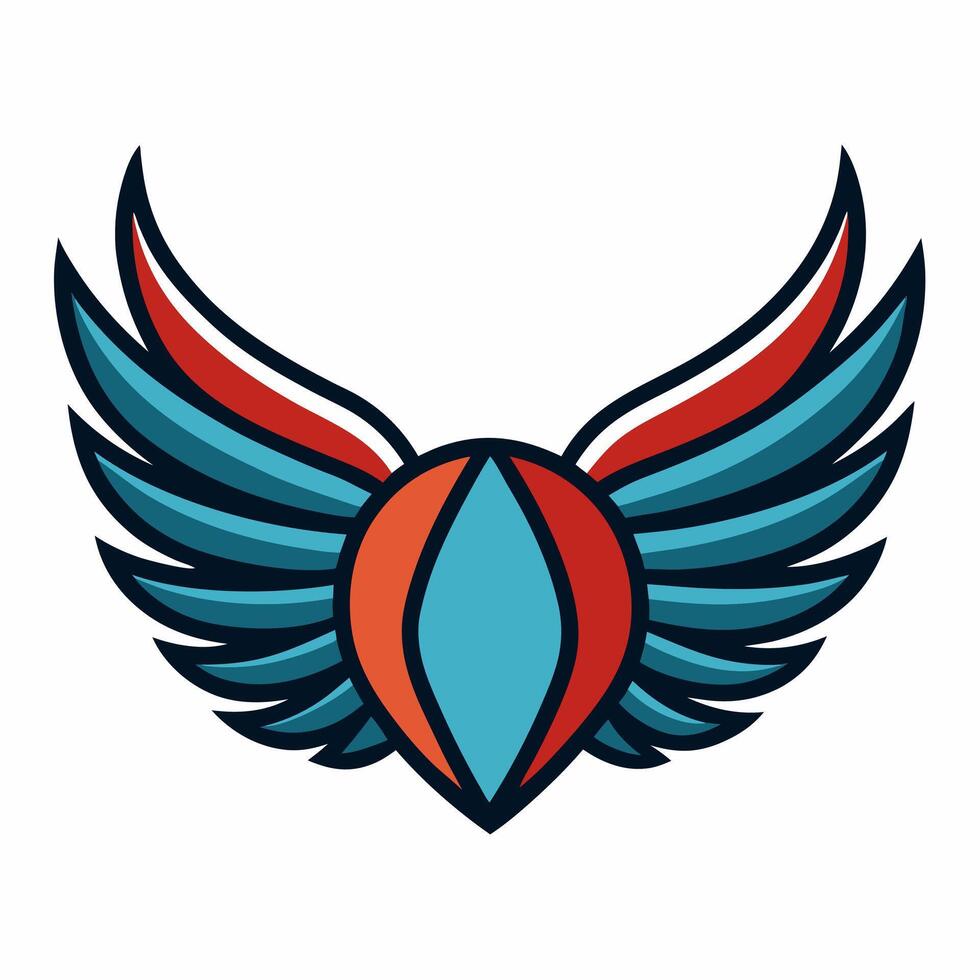 Unique and Stylish Wing Illustration for Graphic Design vector