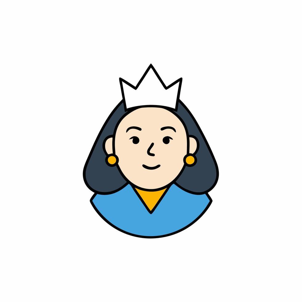 Elegant Queen Face Artwork for Logos Posters and Digital Design Projects vector