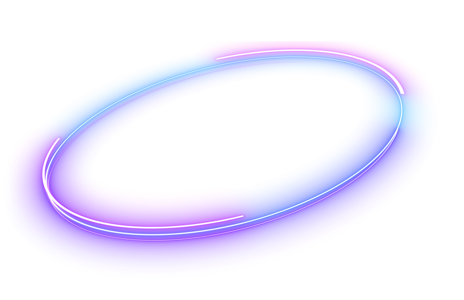 Abstract frame futuristic bright neon laser line curve ring. png