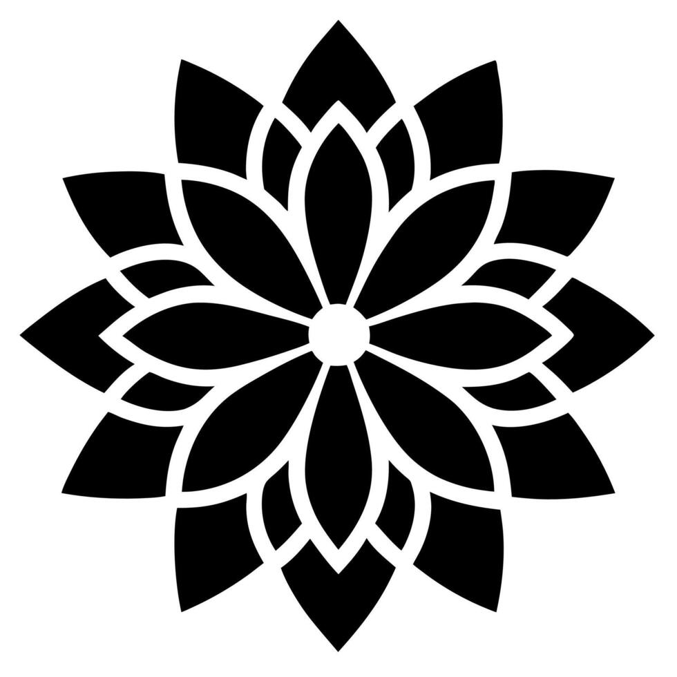 Beautiful Lotus Flower Silhouette Ideal for Home Decor and Artwork vector
