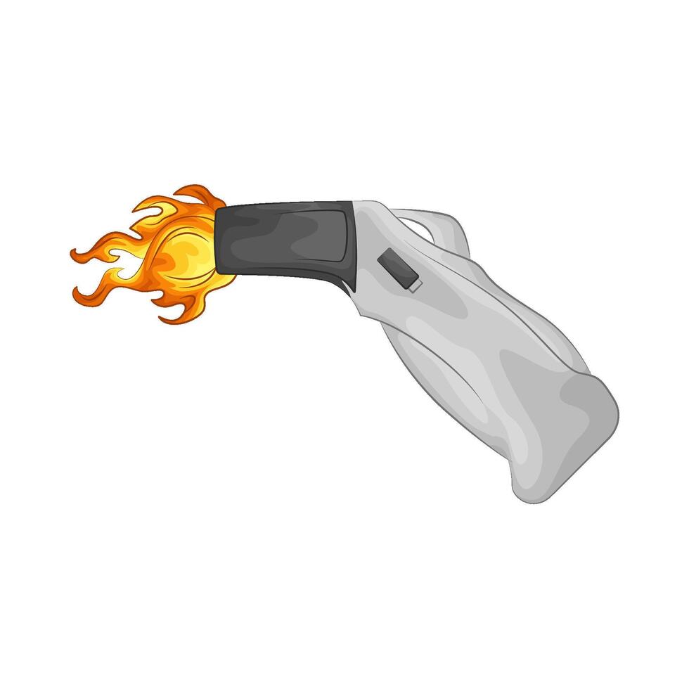 illustration of flaming lighter gas vector