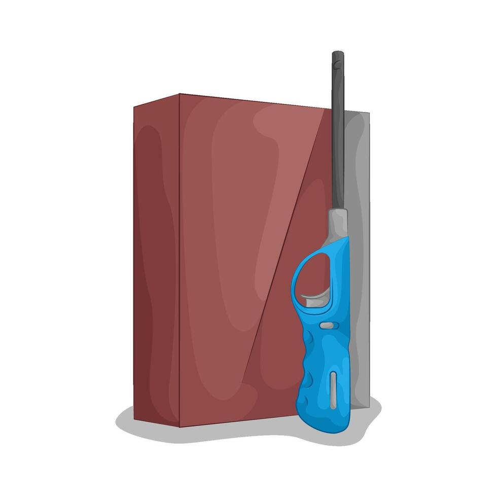 gas lighter and box vector