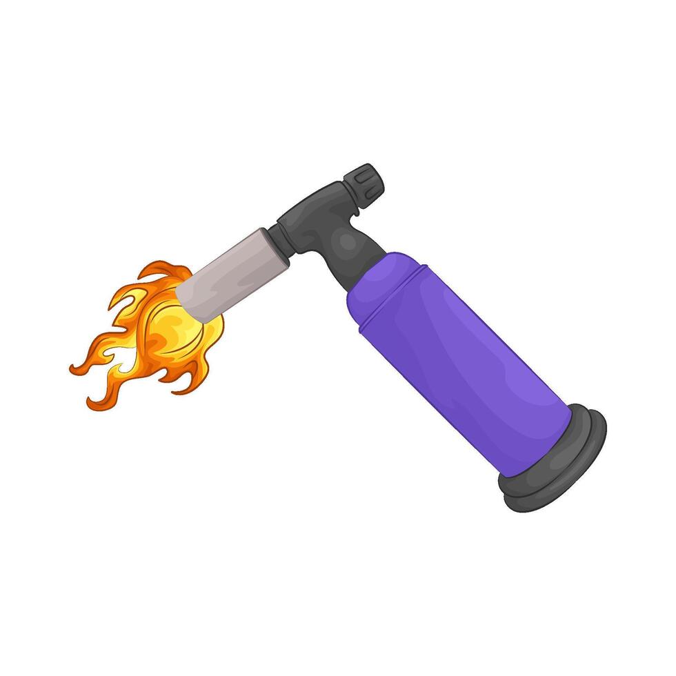 illustration of The gas lighter emits flame vector