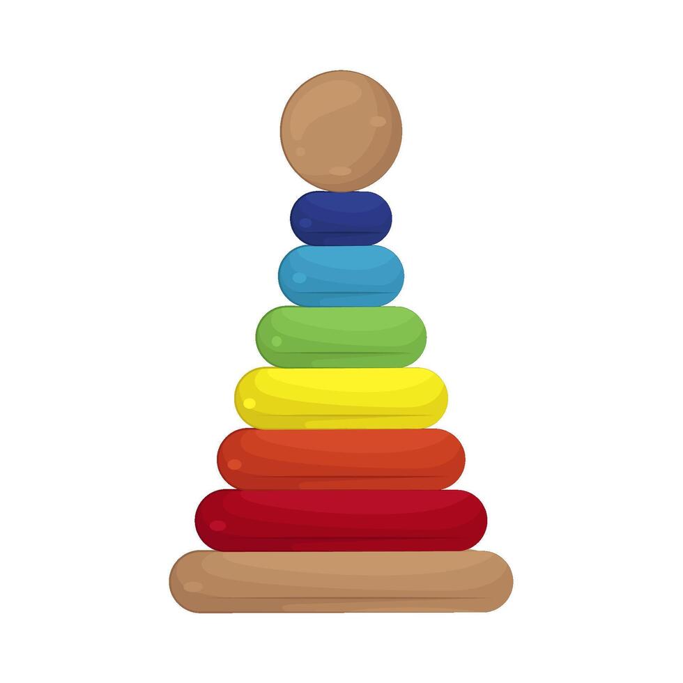 Illustration of stacking Rings vector