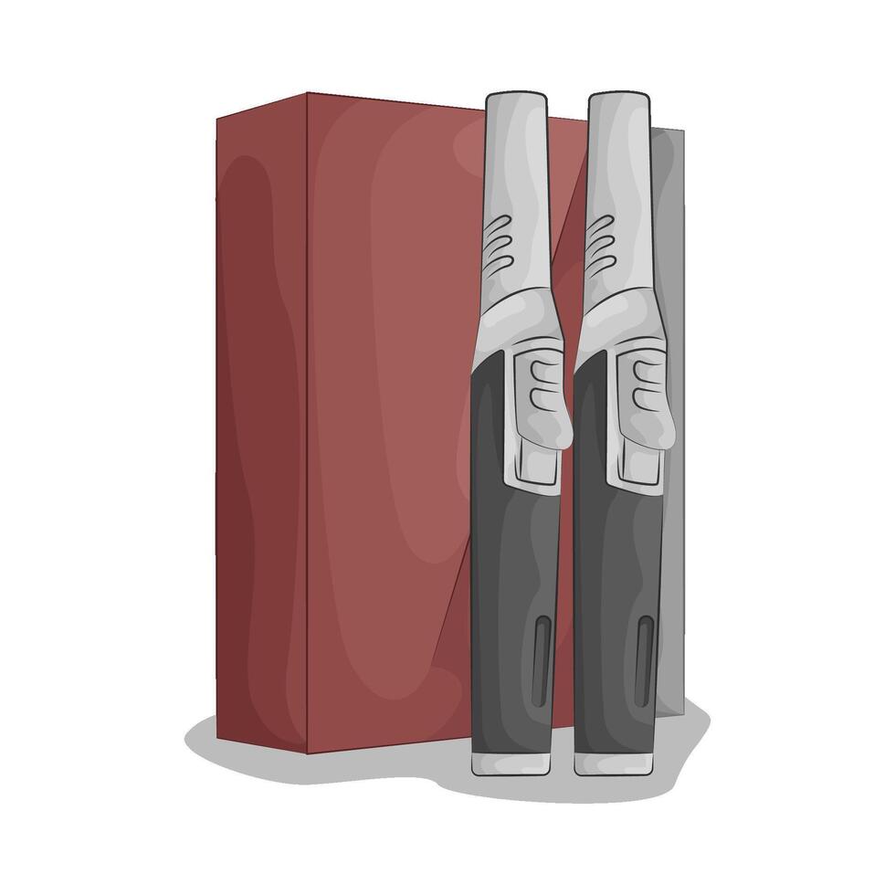 two gas lighter vector