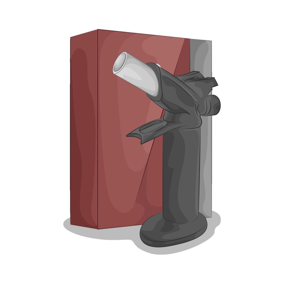 gas lighter with box illustration vector