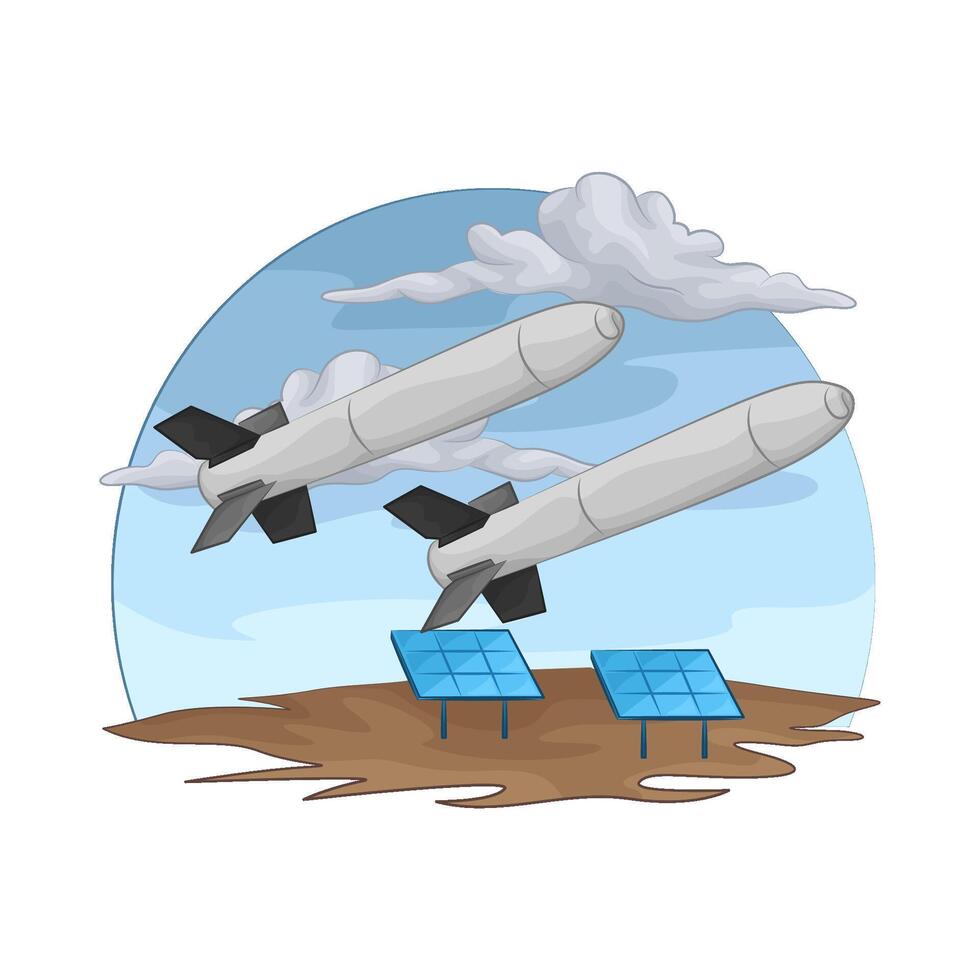 dangerous full nuclear missile vector