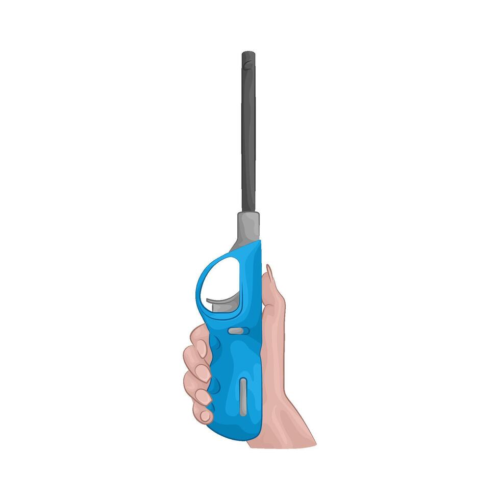 illustration of lighter gas in hand vector