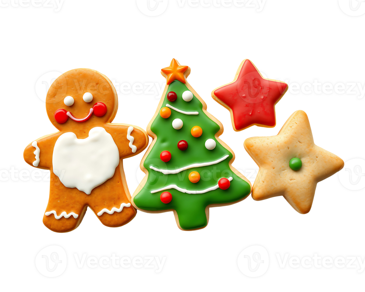 christmas cookies on transparent background png