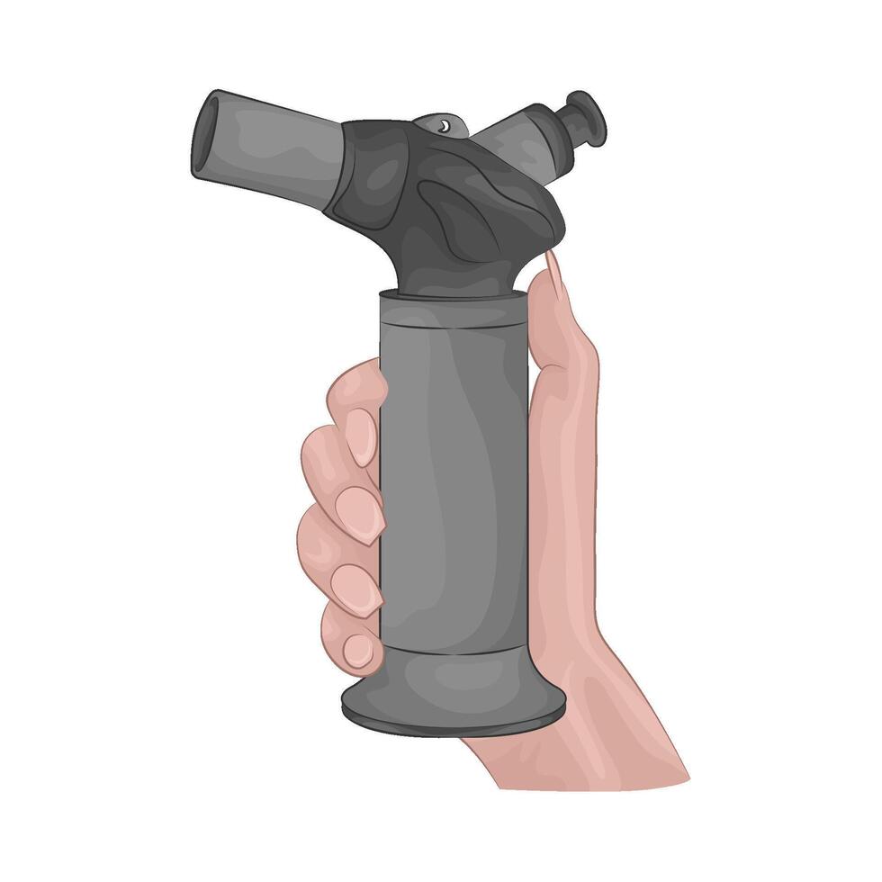 lighter gas in hand vector