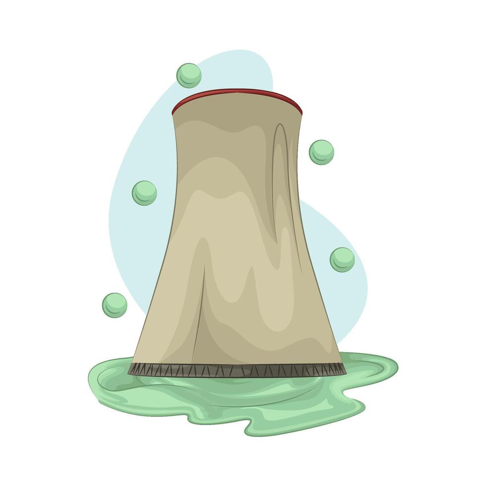 nuclear power plant illustration vector