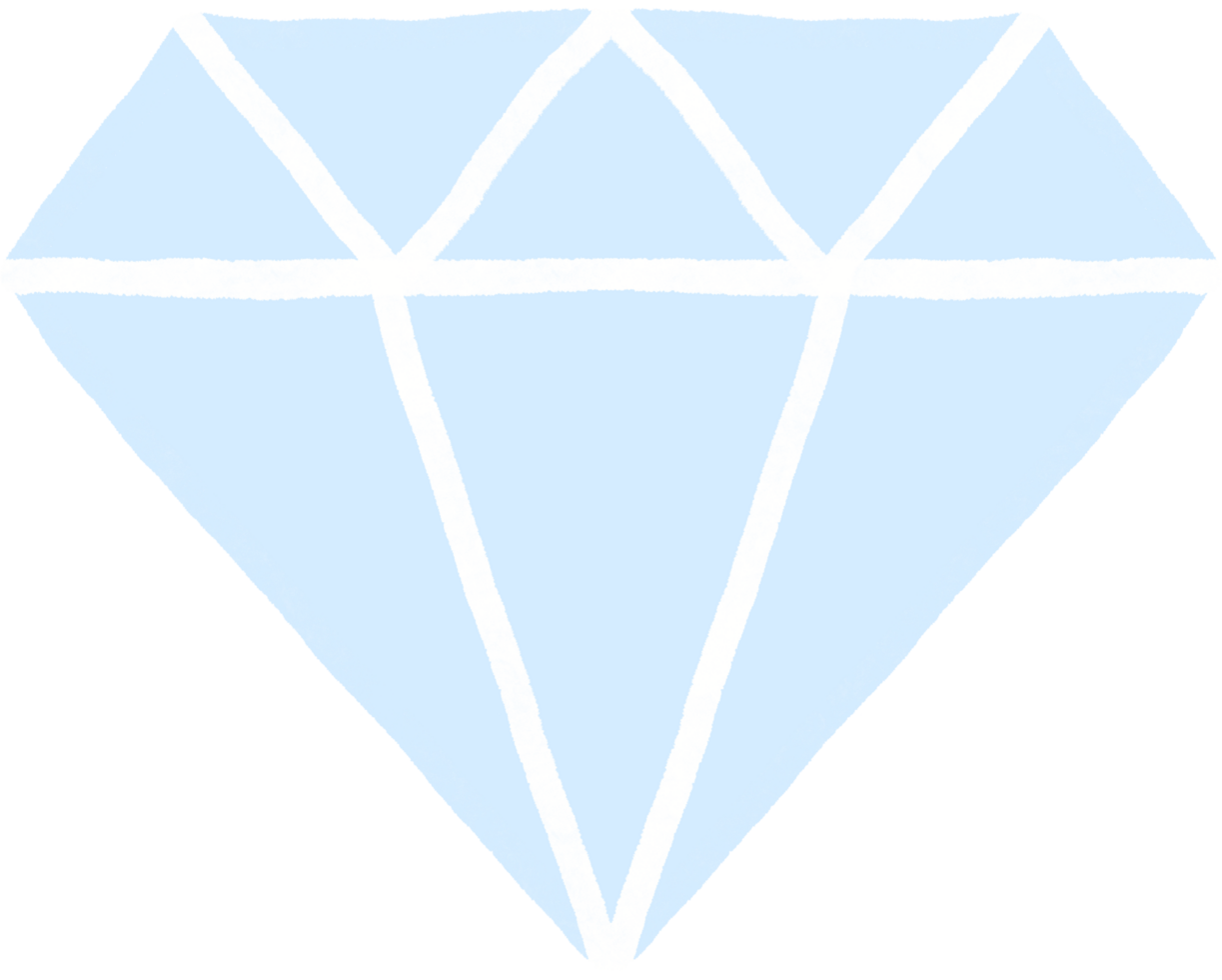 Blue color diamond cartoon png