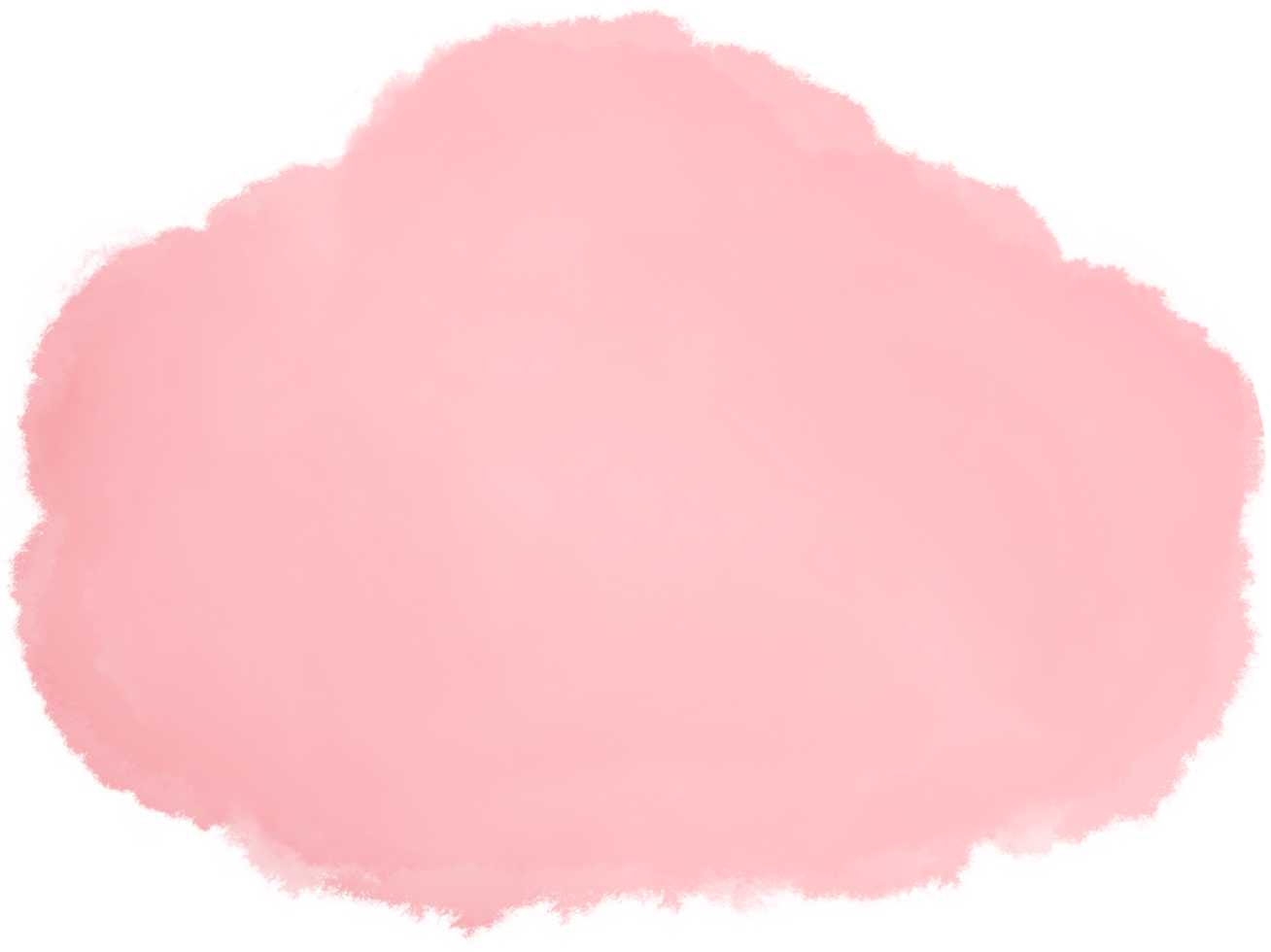 Pink cloud, watercolor style png