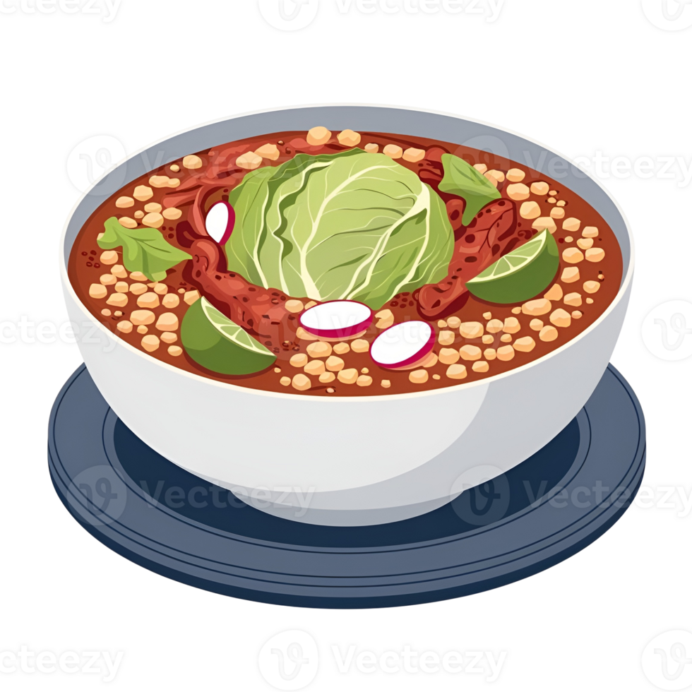 A bowl of soup with vegetables and meat png