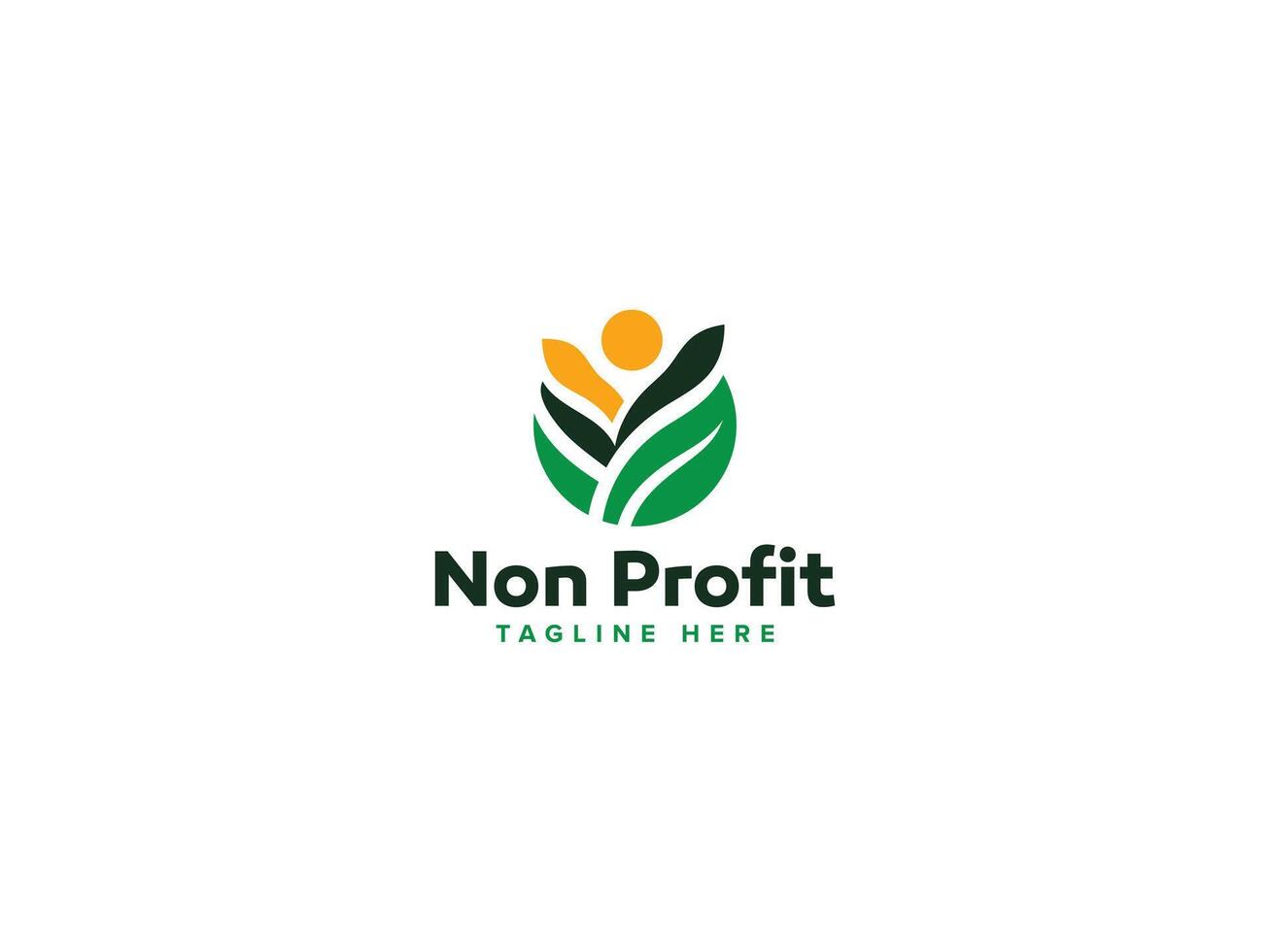 Inspirational Nonprofit Logos, Designs that Drive Change with Drop Growth People vector