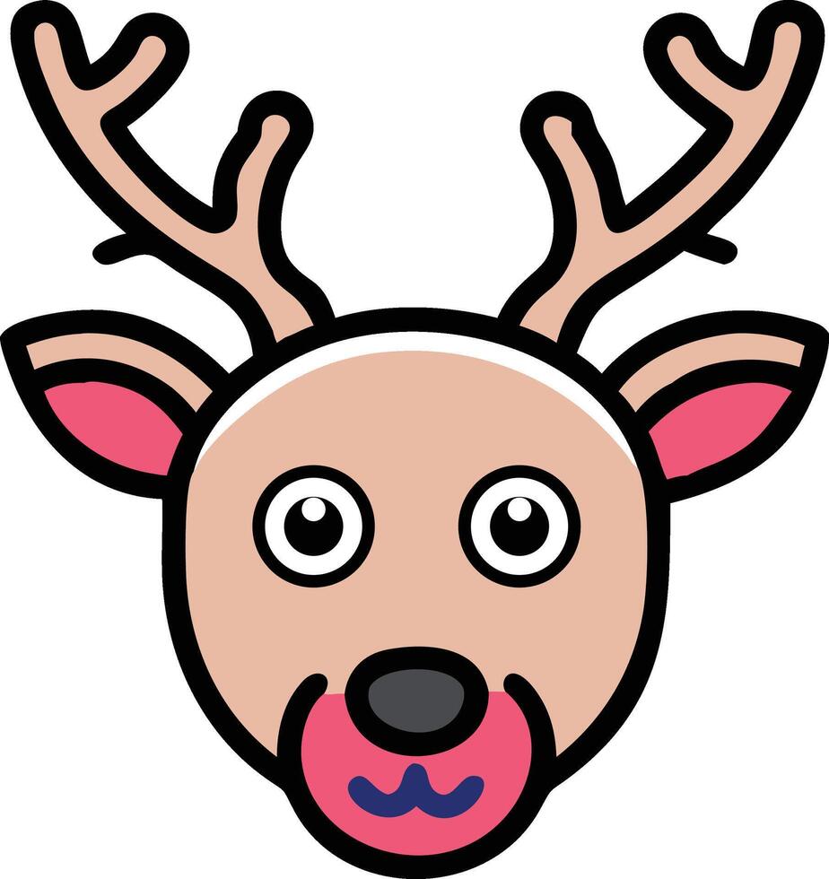 Icon of Reindeer vector