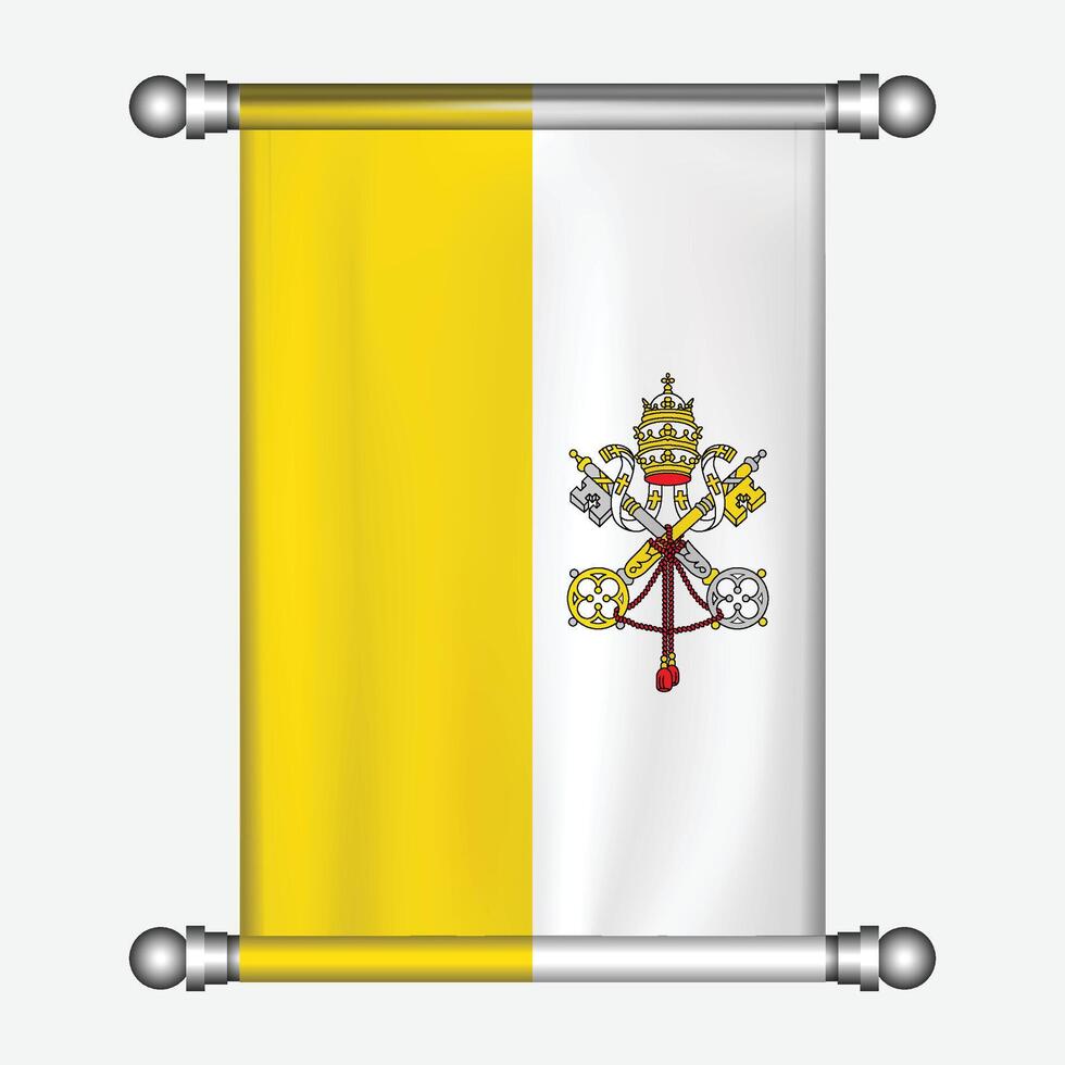 The flag of the vatican city is shown in this illustration vector