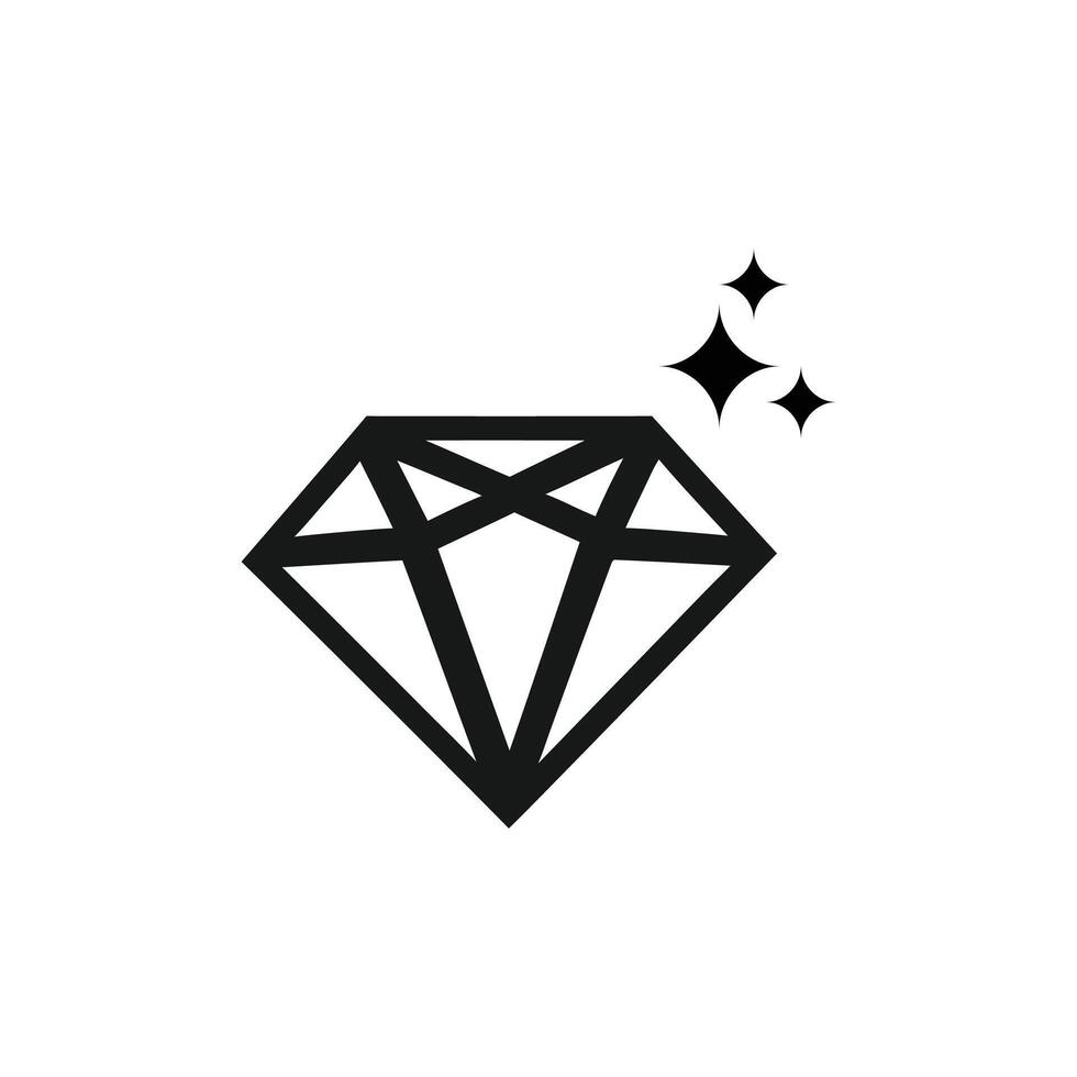 Diamond icon illustration vector