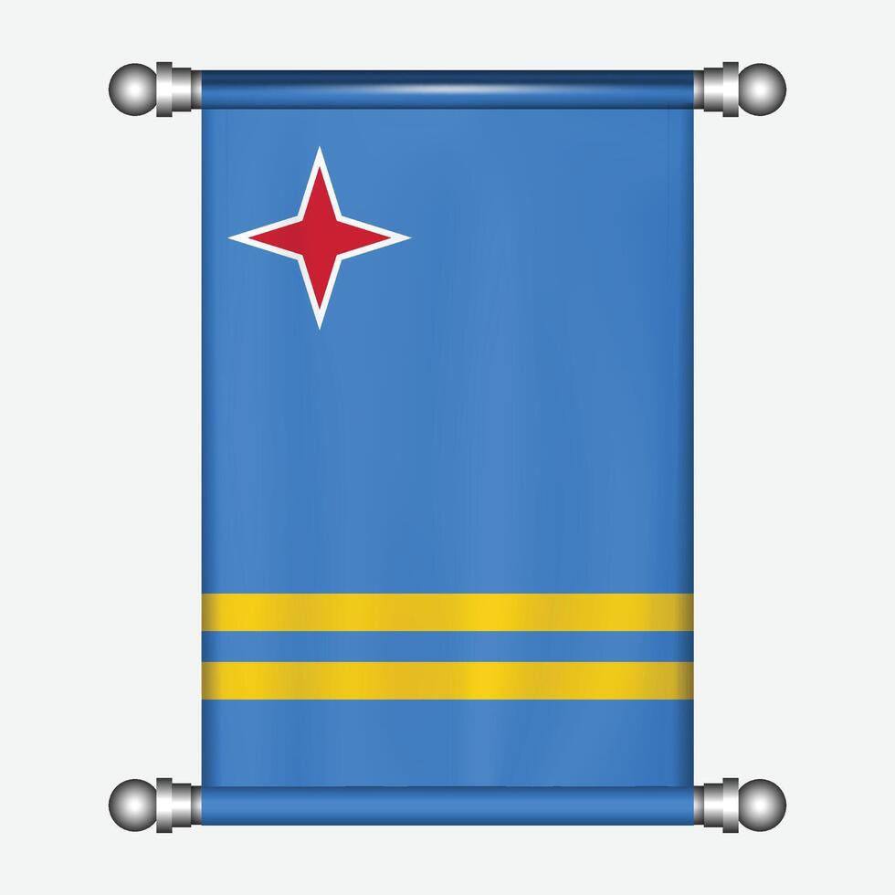 Flag of the republic of aruba vector