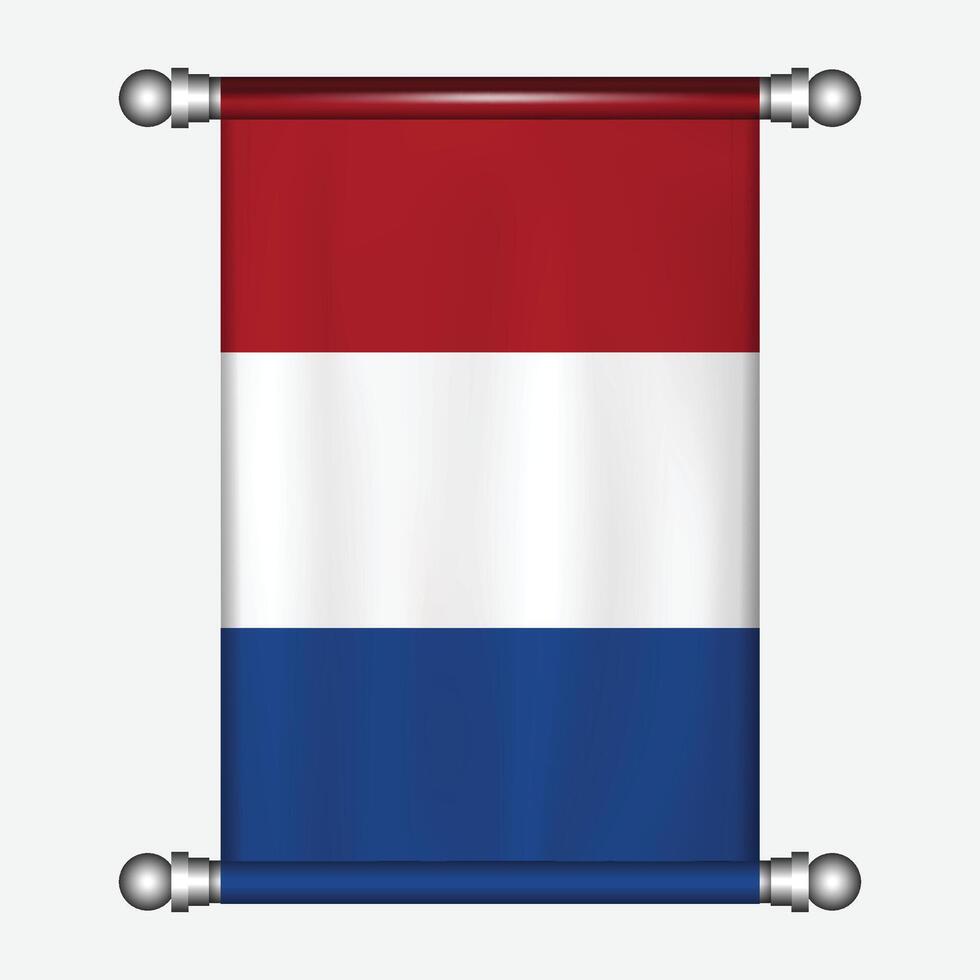 The flag of netherlands vector