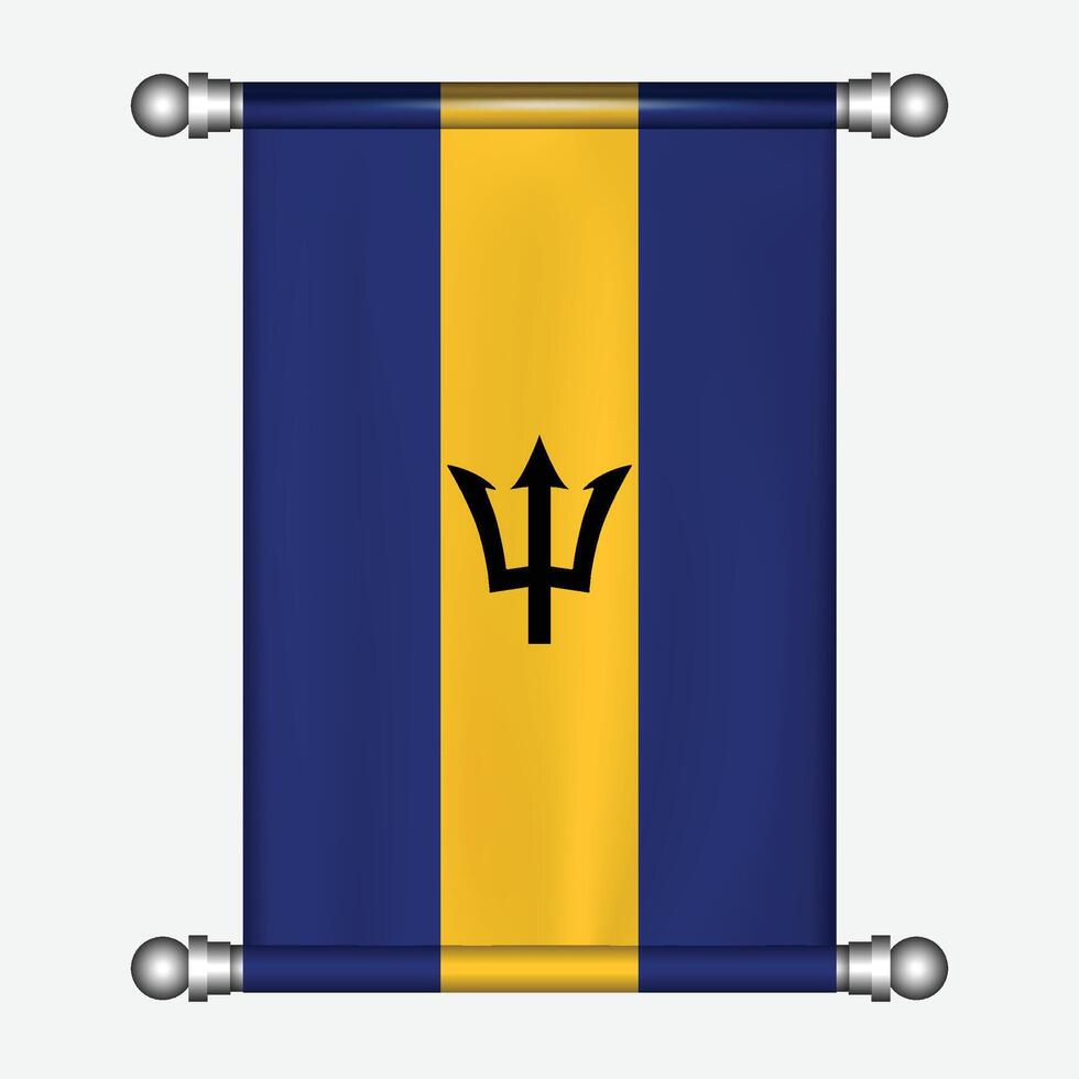 Barbados flag, transparent vector