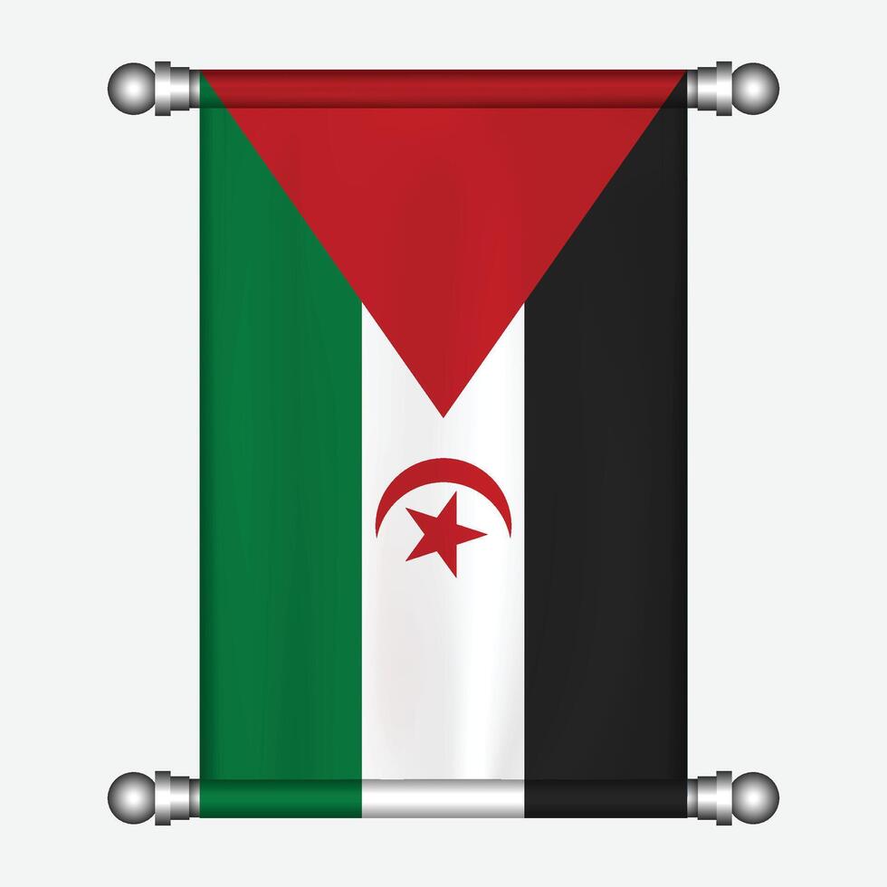 The flag of algeria is shown on a white background vector