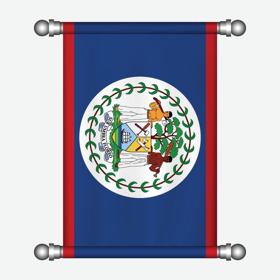 Belize flag, free illustration vector