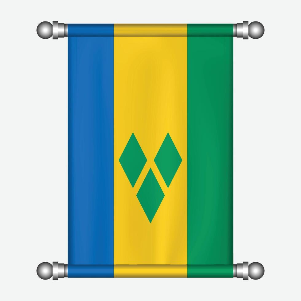 The flag of saint vincent and the grenadines vector