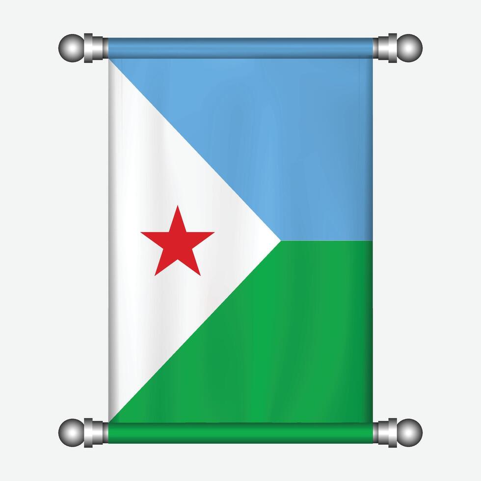 Flag of djibouti vector