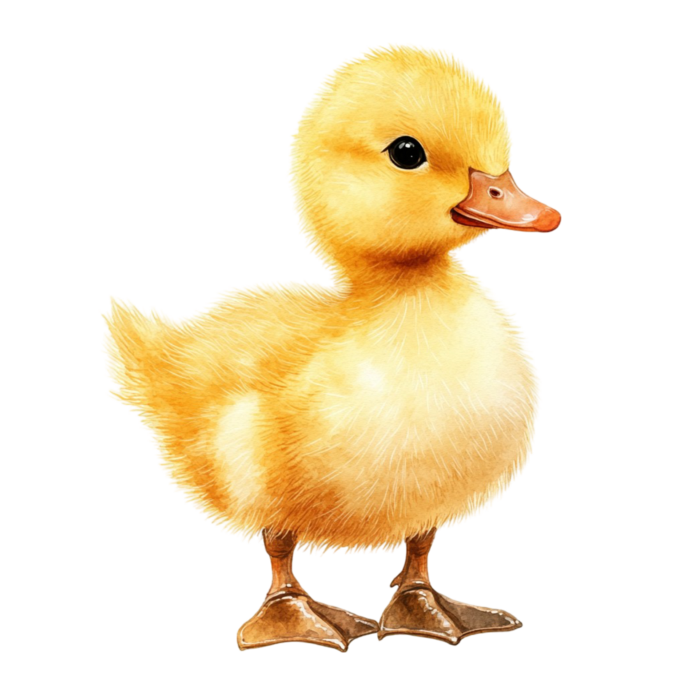 Yellow Duckling with Happy Expression png