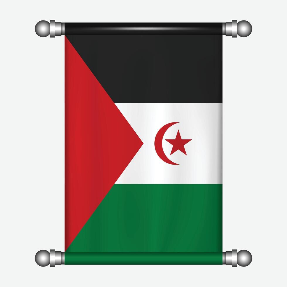 The flag of the country of algeria vector
