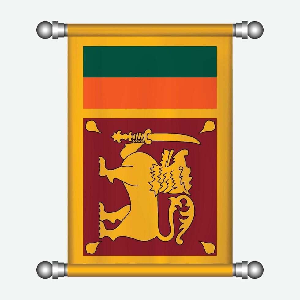 The flag of sri lanka is shown in this illustration vector